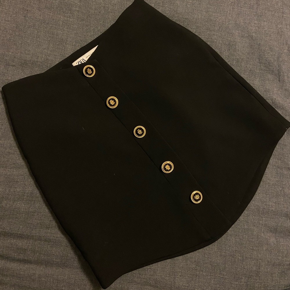 Black mini skirt